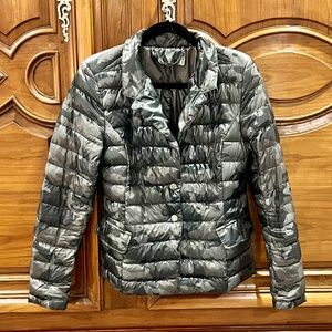 Anorak Gray Camo Blazer Style Jacket Size Medium